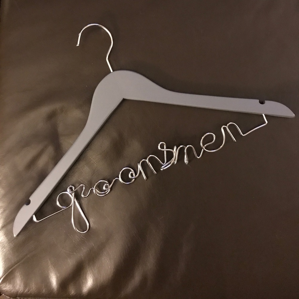 NWOT Handmade Groomsmen Suit Hangers (Set of 3)